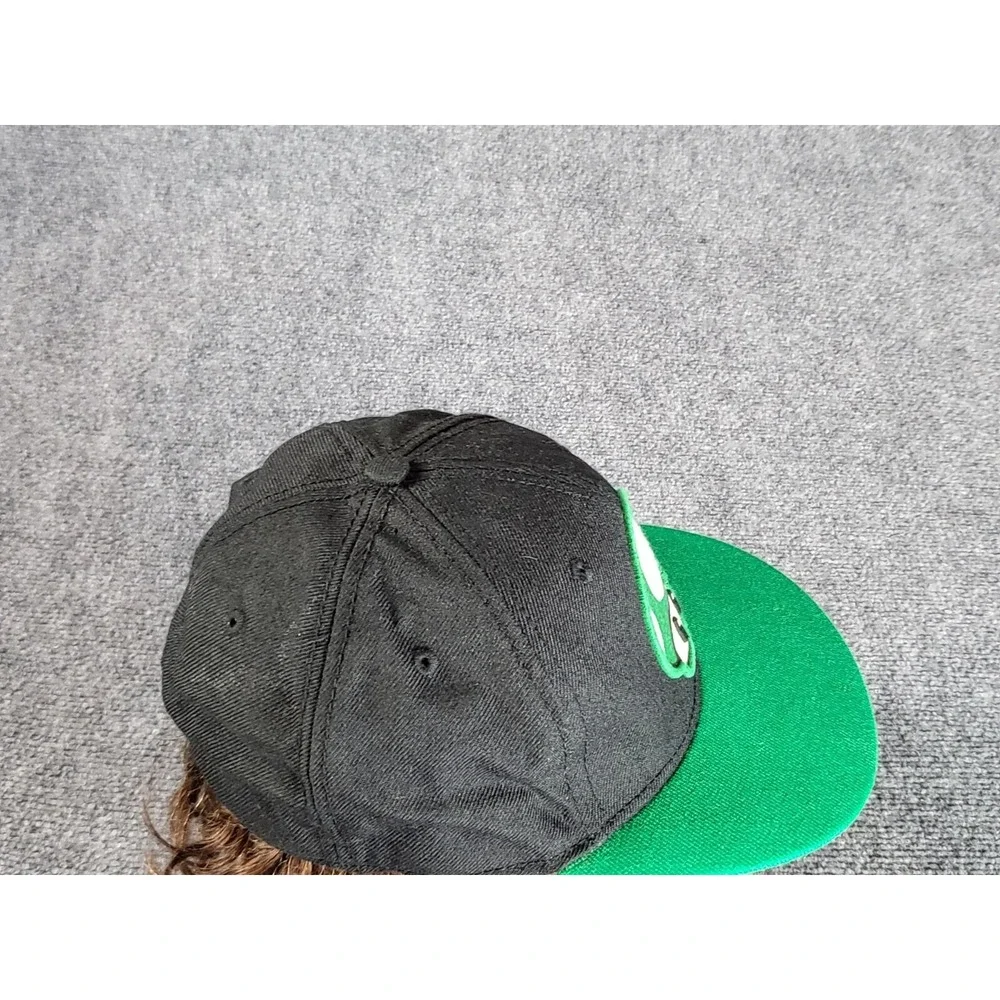 Nintendo Super Mario 1Up Mushroom Hat Flex Fitted Black Green Cap Kidcore Gaming